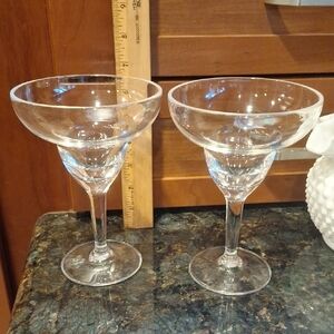 Set Of 2 Heavy Acrylic Margarita Glasses